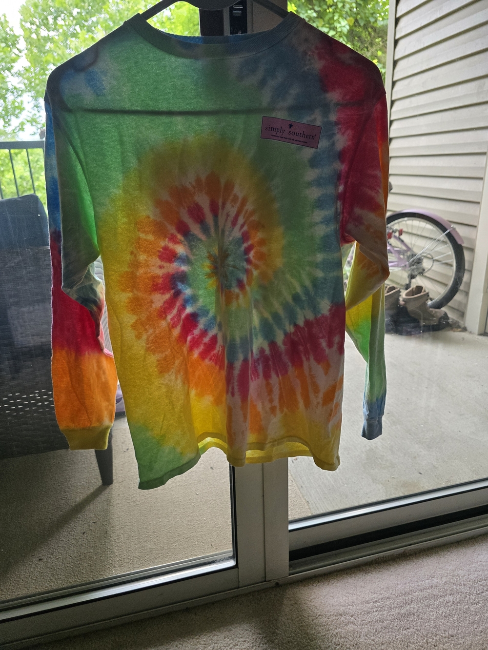Simply Southern Kids' Tie-Dye Long Sleeve Shirt - Rainbow